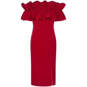- Off The Shoulder Red Dress   GEU1230
