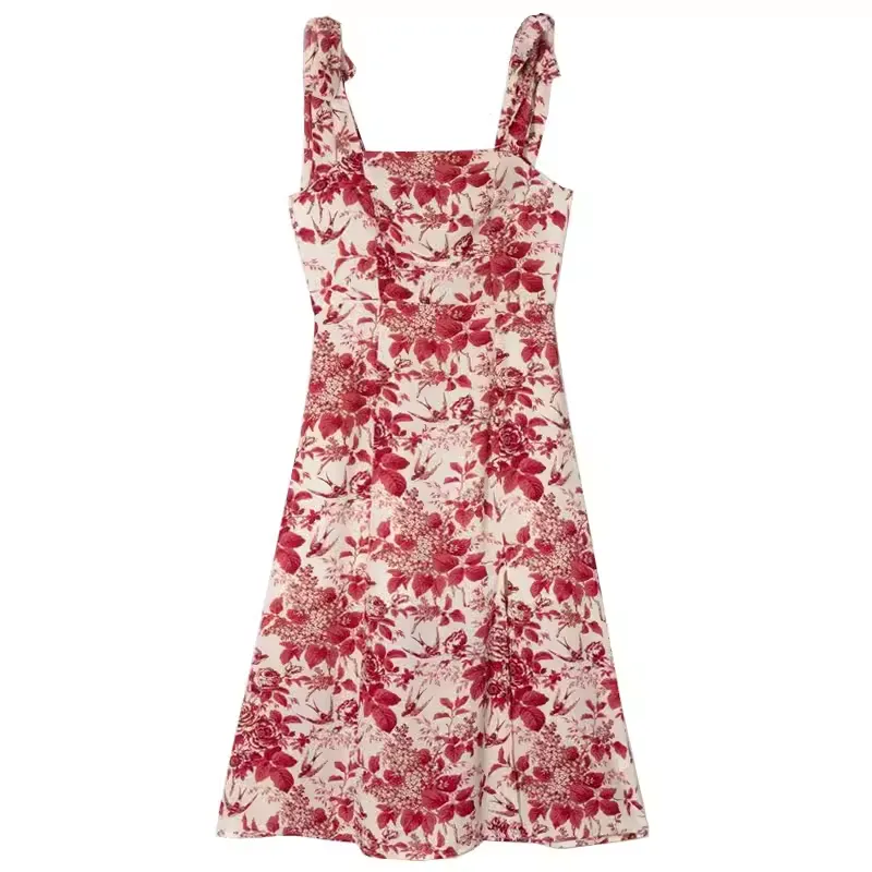 - red floral dress GEU1300