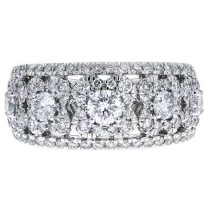 14K WG Floral Diamond Cocktail Ring