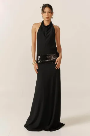 Adele | Halter Black Gown