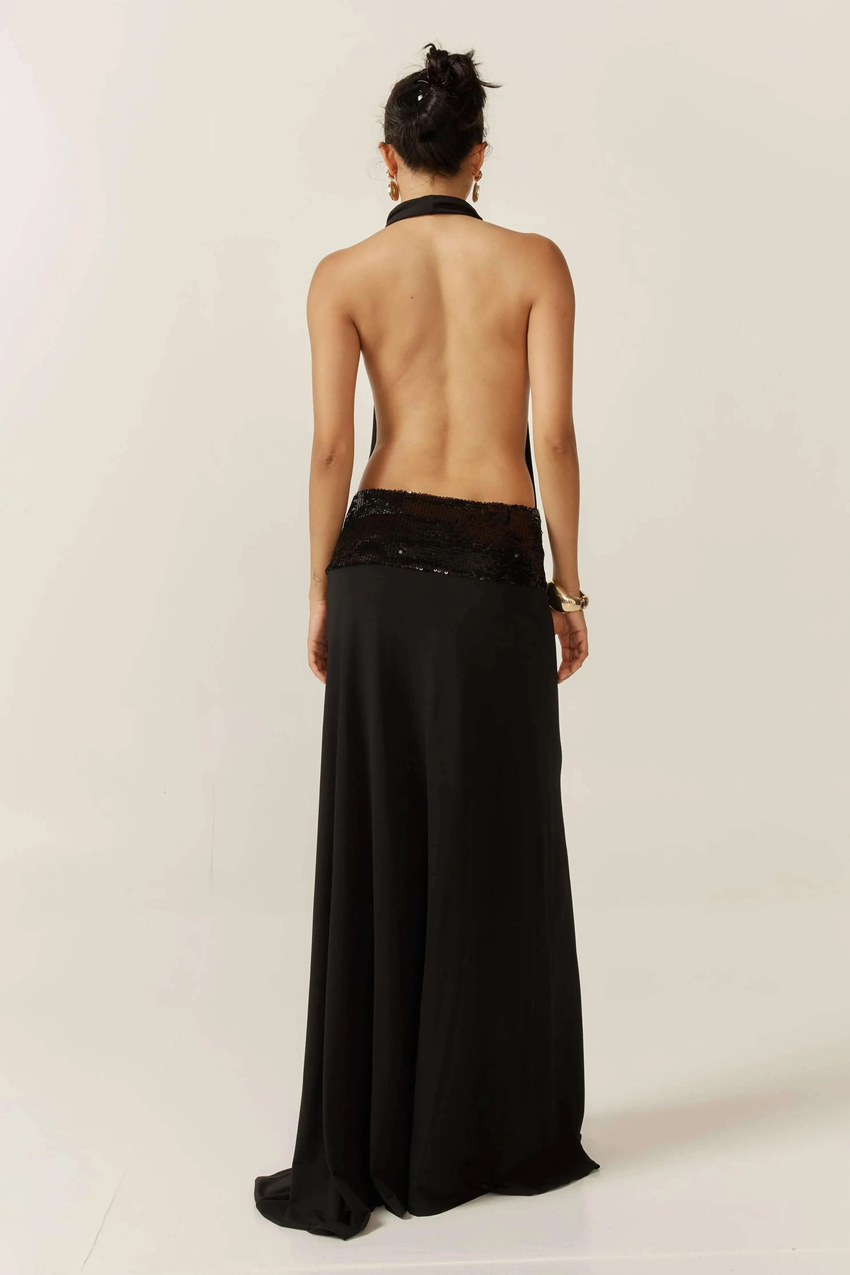 Adele | Halter Black Gown