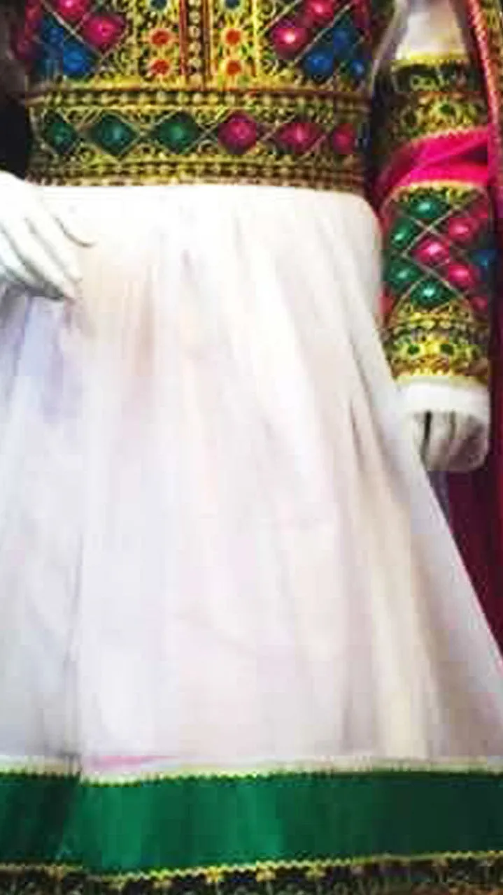 Afghan Clothes In White Color Asian Wedding Dresses