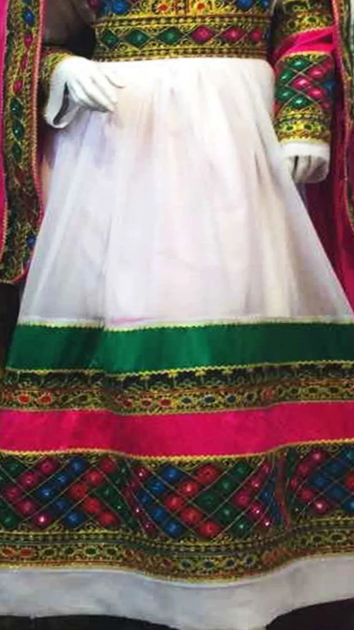 Afghan Clothes In White Color Asian Wedding Dresses