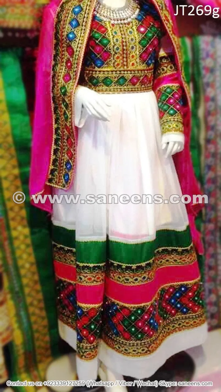 Afghan Clothes In White Color Asian Wedding Dresses