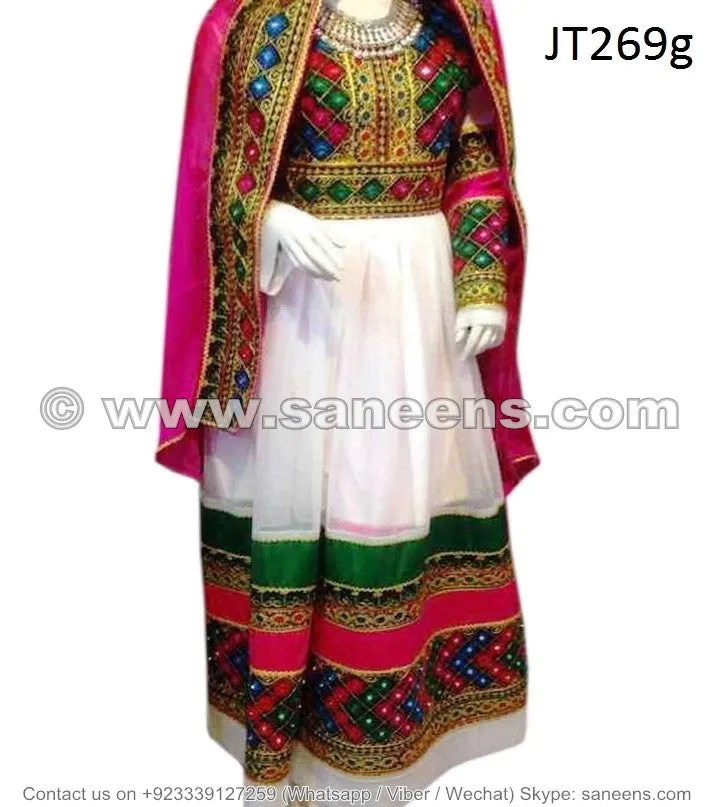 Afghan Clothes In White Color Asian Wedding Dresses