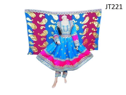 Afghan Dress In Blue Color