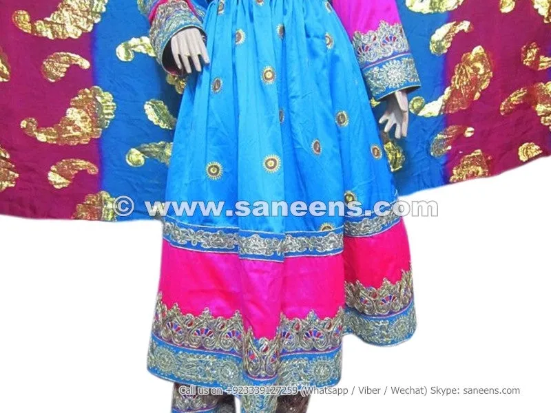 Afghan Dress In Blue Color