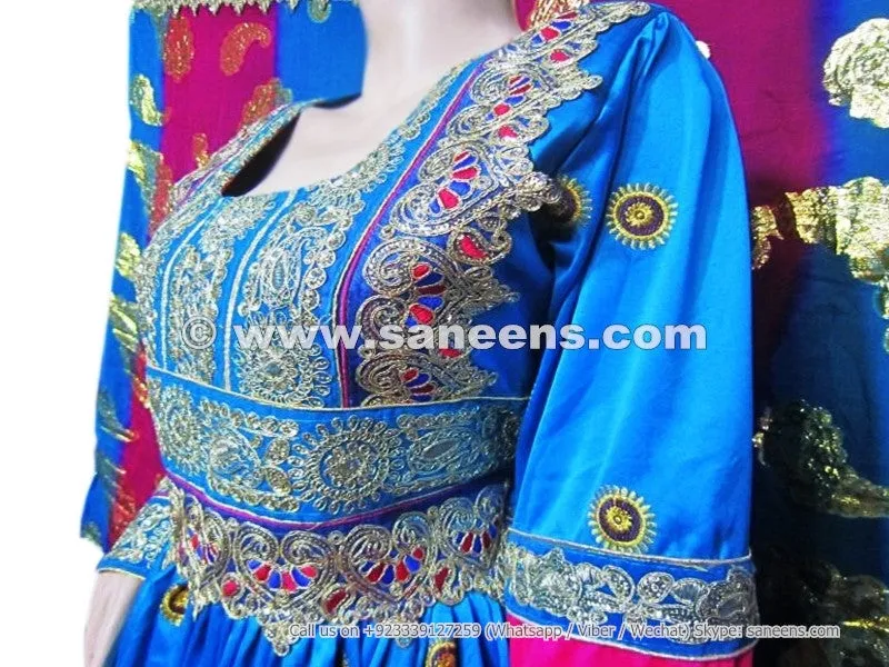 Afghan Dress In Blue Color