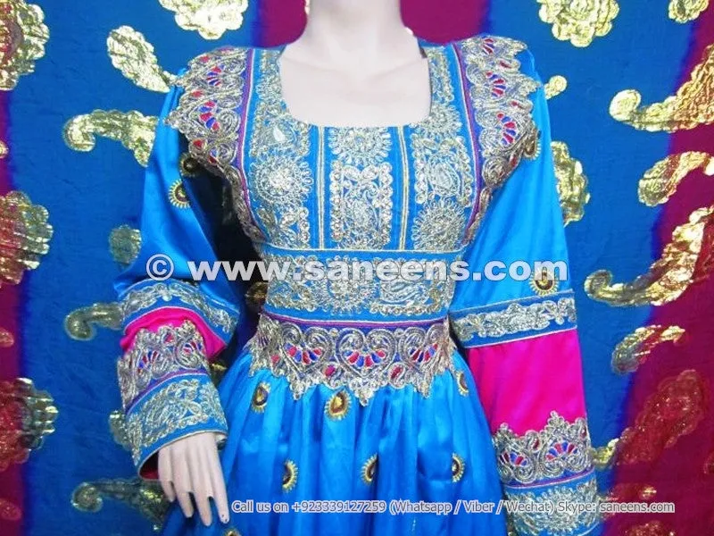 Afghan Dress In Blue Color