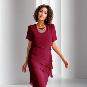 Agustina® | Pleated chiffon dress
