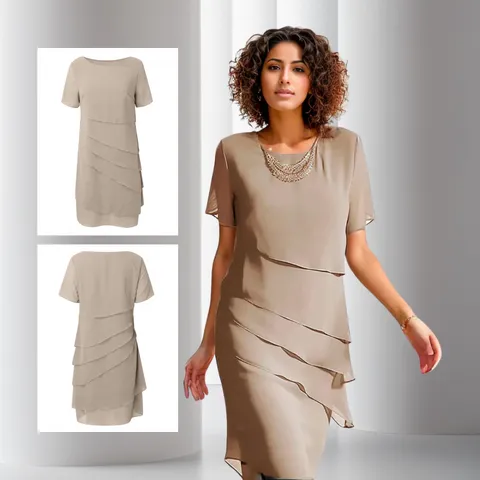 Agustina® | Pleated chiffon dress