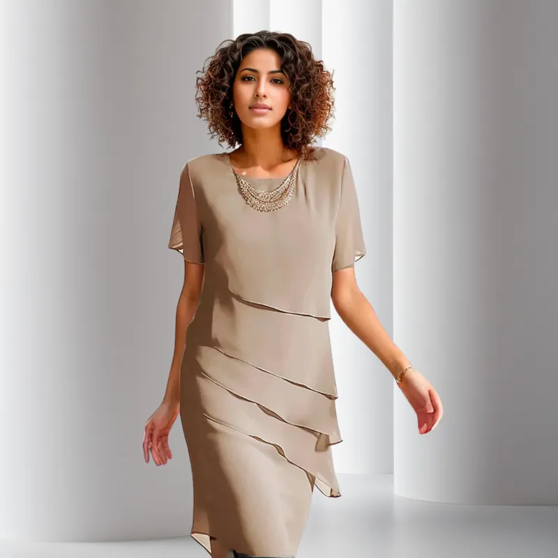 Agustina® | Pleated chiffon dress
