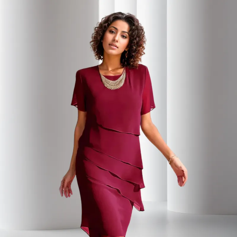Agustina® | Pleated chiffon dress
