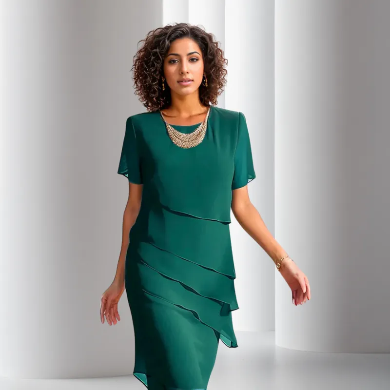 Agustina® | Pleated chiffon dress