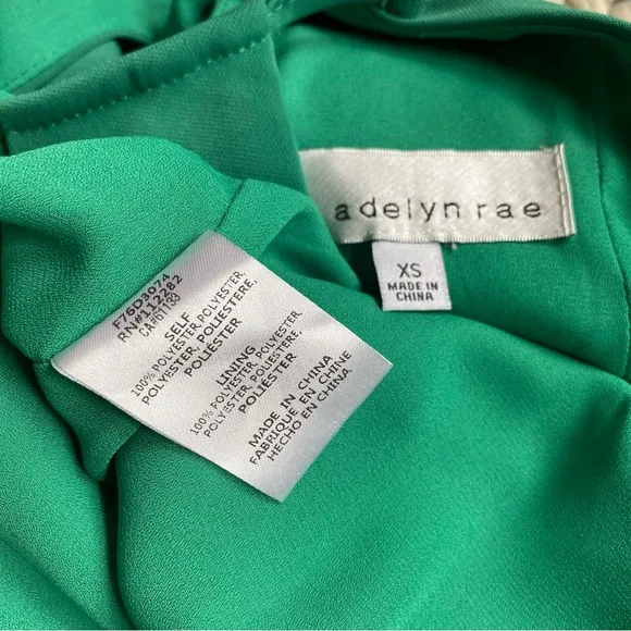 Anthropologie Adelyn Rae Green Dress Halter Neck Size XS