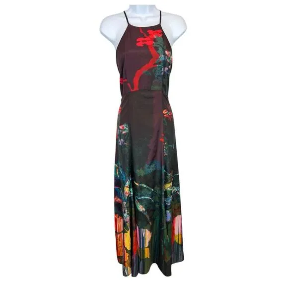 Anthropologie Moulinette Soeurs Cadence Halter Keyhole Multicolor Maxi Dress