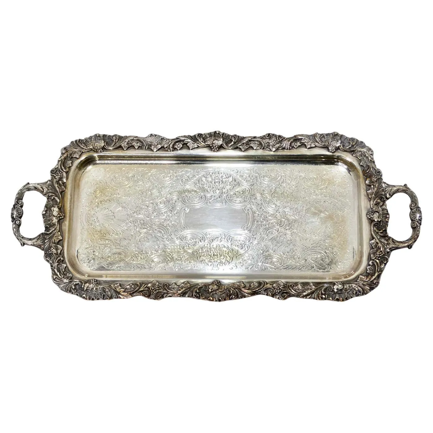 Antique Silver Plate Cocktail Tray