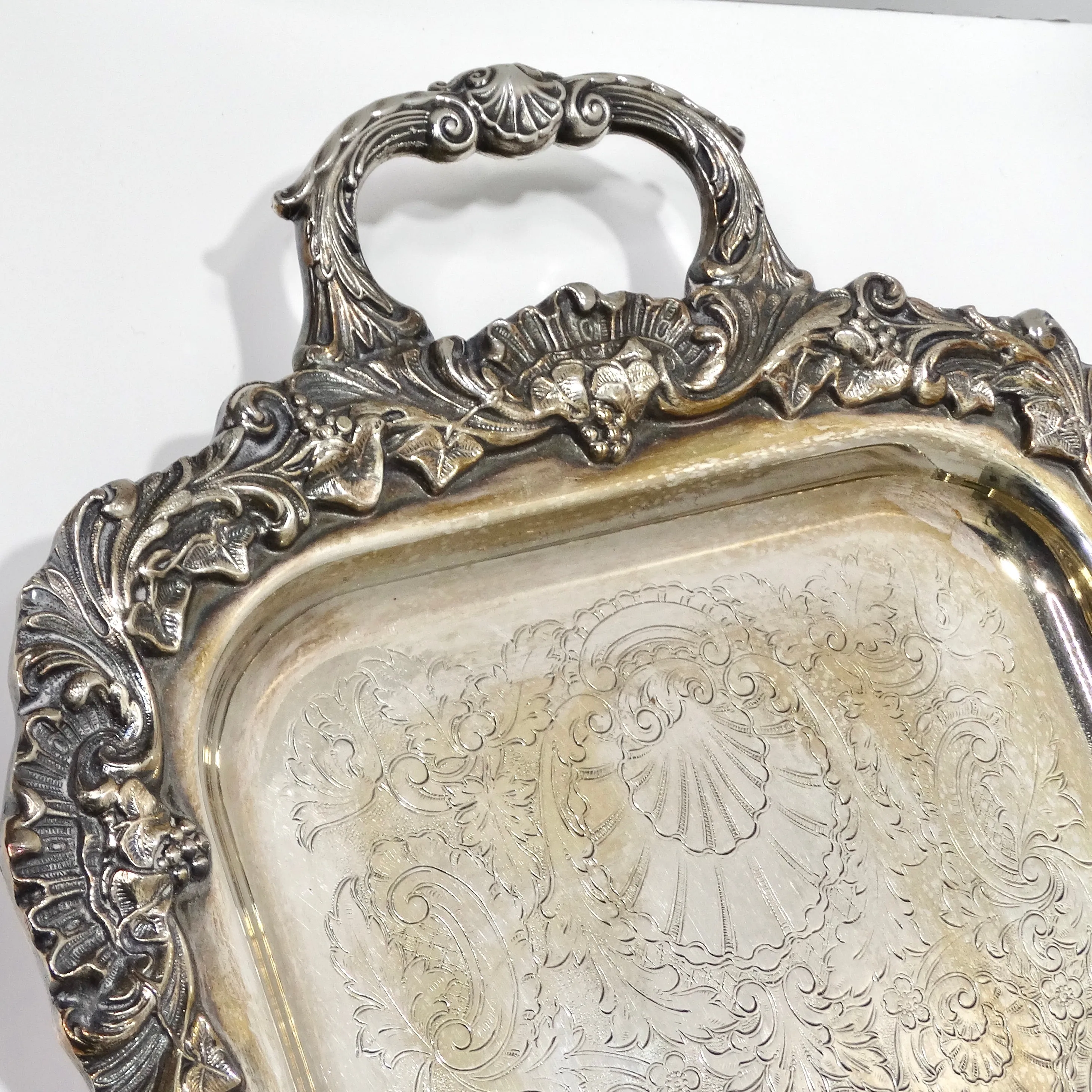 Antique Silver Plate Cocktail Tray