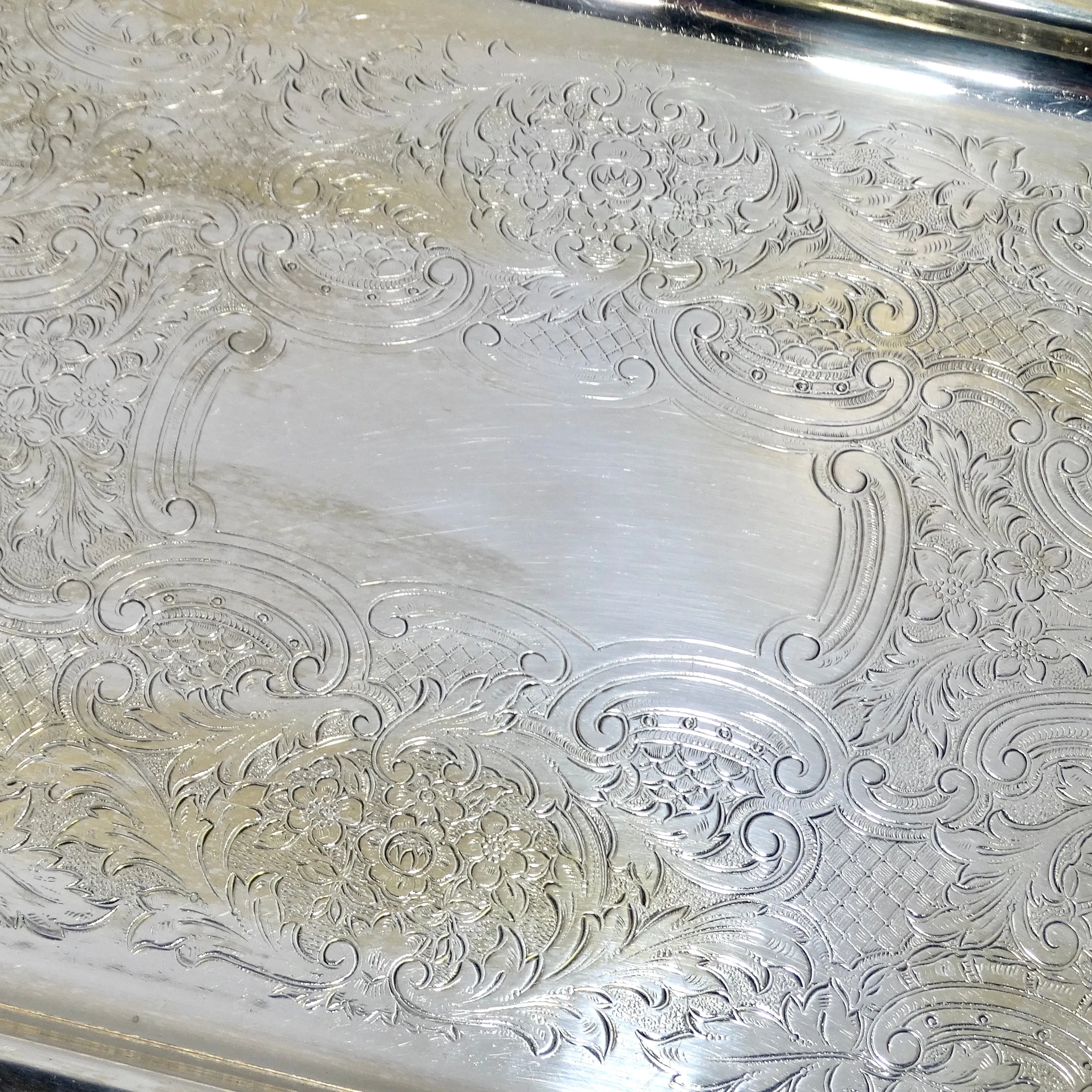 Antique Silver Plate Cocktail Tray