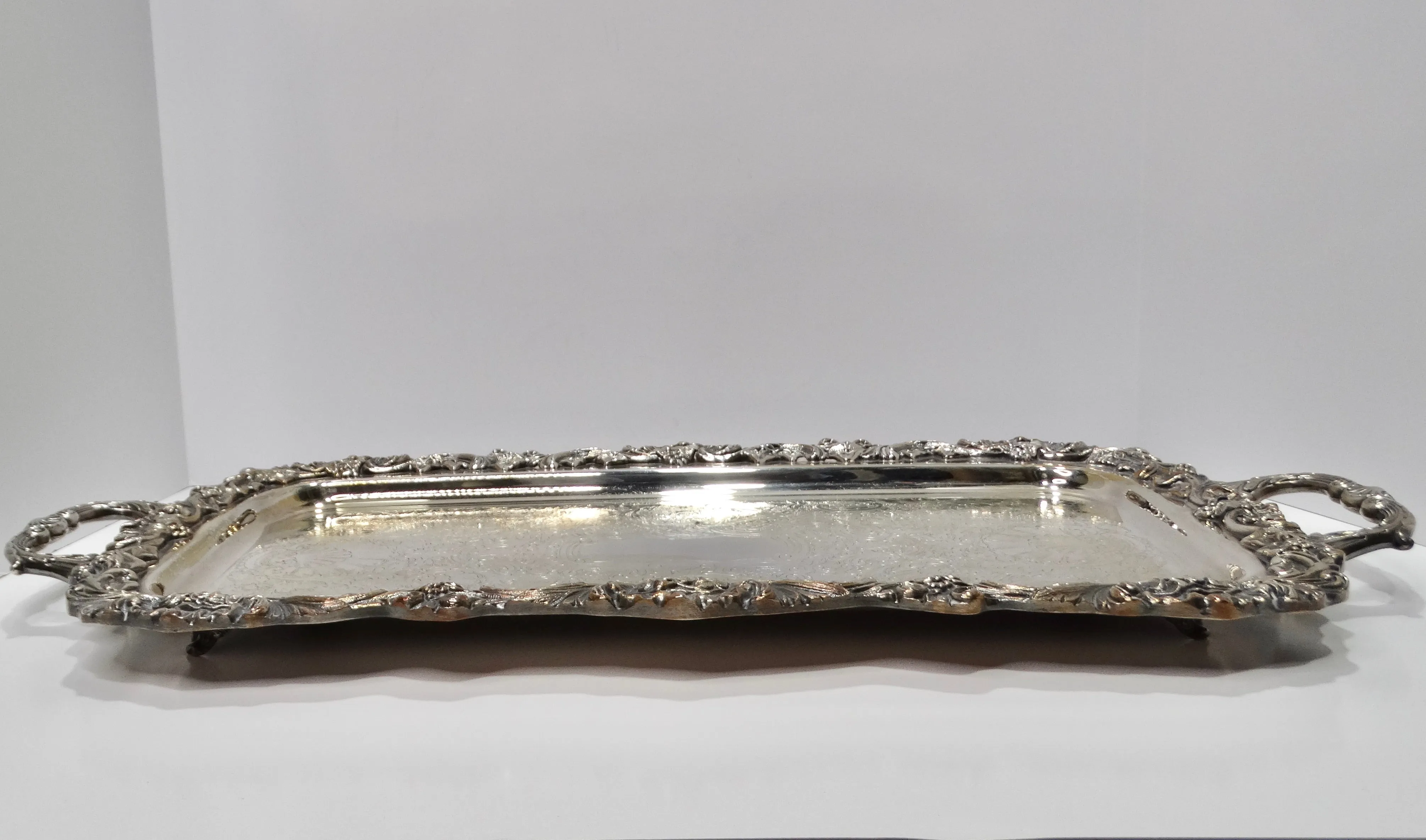 Antique Silver Plate Cocktail Tray