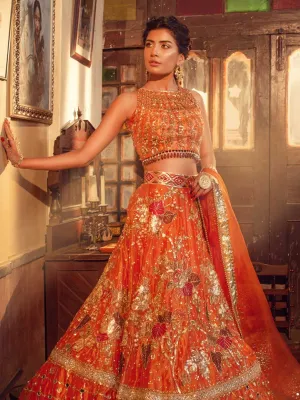Asian Designer Mehndi Bridal Outfit #C2051