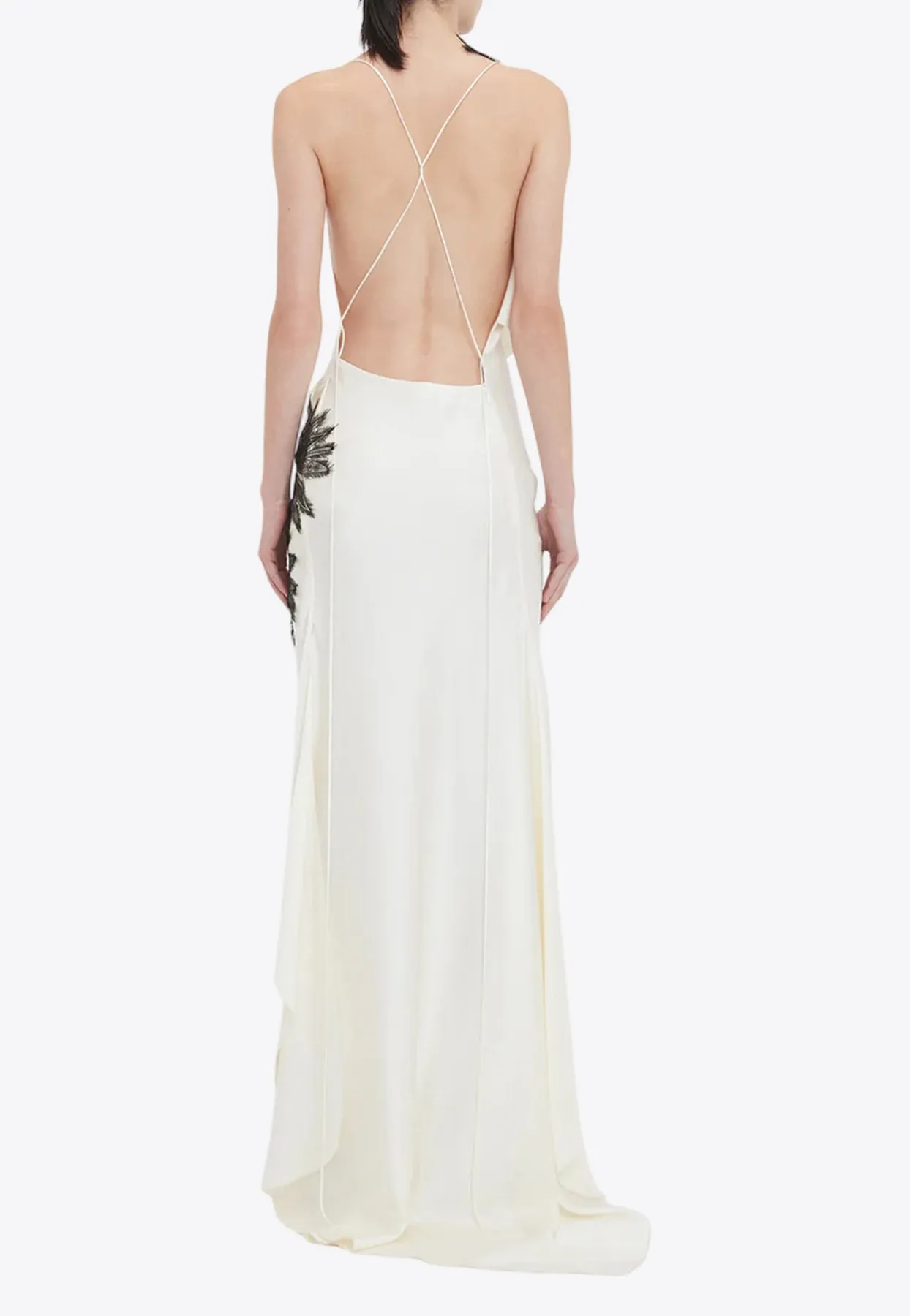 Asymmetric Draped Midi Dress
