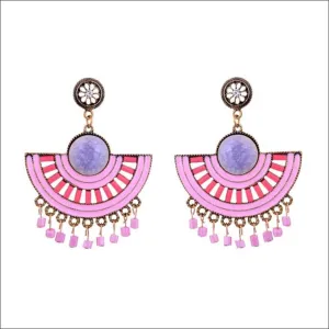 Azora Pink Dangler Earrings