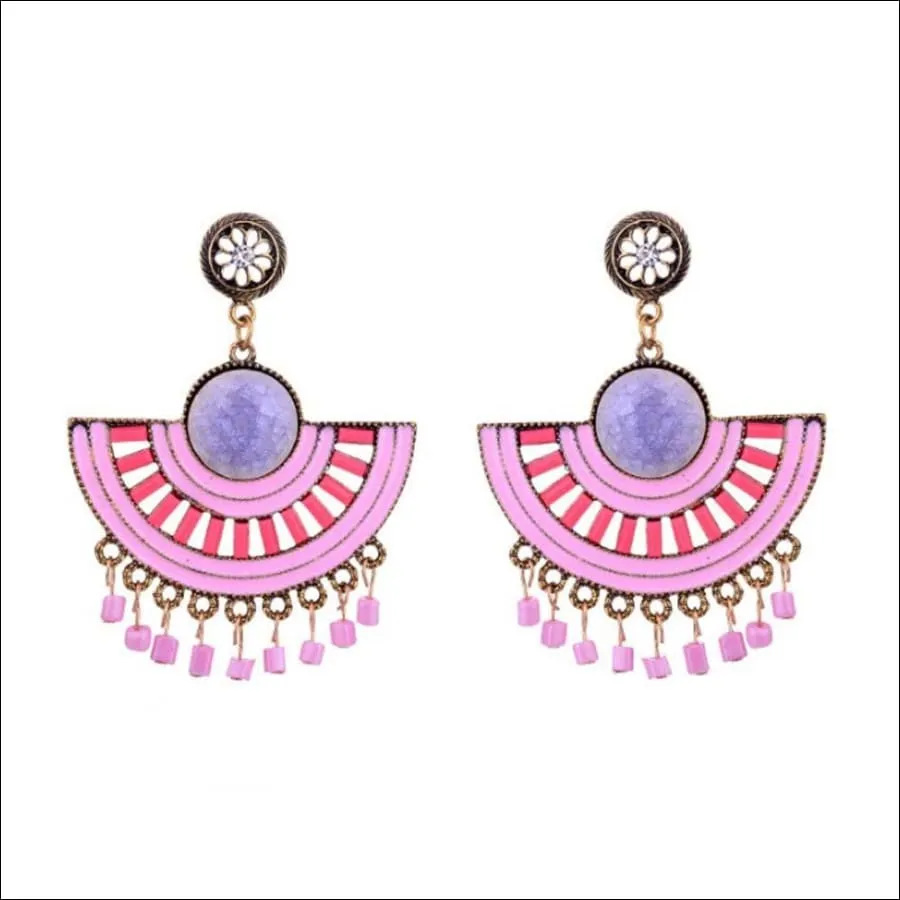 Azora Pink Dangler Earrings