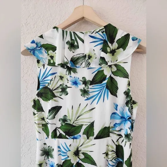 Banana Republic Floral Ruffle-Wrap Maxi Dress Size 10 new