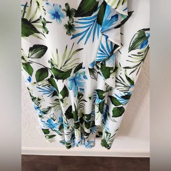 Banana Republic Floral Ruffle-Wrap Maxi Dress Size 10 new