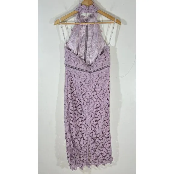 BARDOT Revolve Gemma Lavender Lace Sheath Dress Womans 6 Orchid Purple