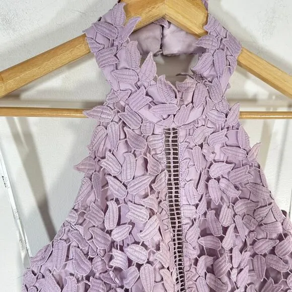 BARDOT Revolve Gemma Lavender Lace Sheath Dress Womans 6 Orchid Purple