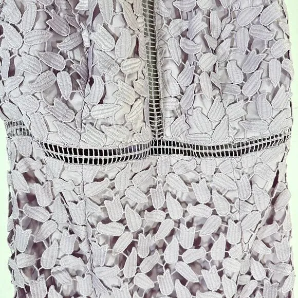 BARDOT Revolve Gemma Lavender Lace Sheath Dress Womans 6 Orchid Purple