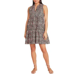 Bb Dakota Womens Sleeveless Tiered Floral Dress BL28140W Black Ditsy Floral S