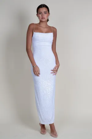 BEC   BRIDGE | Aaliyag Sequin Maxi Dress - White