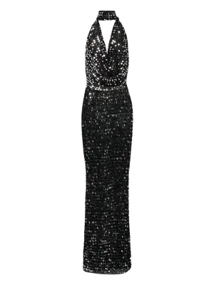 Bellico Sequined Halterneck Maxi Dress