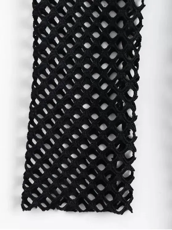 BerryBetty - Fun Long Sleeve Sheer Bodycon Dress