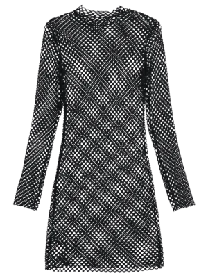 BerryBetty - Fun Long Sleeve Sheer Bodycon Dress