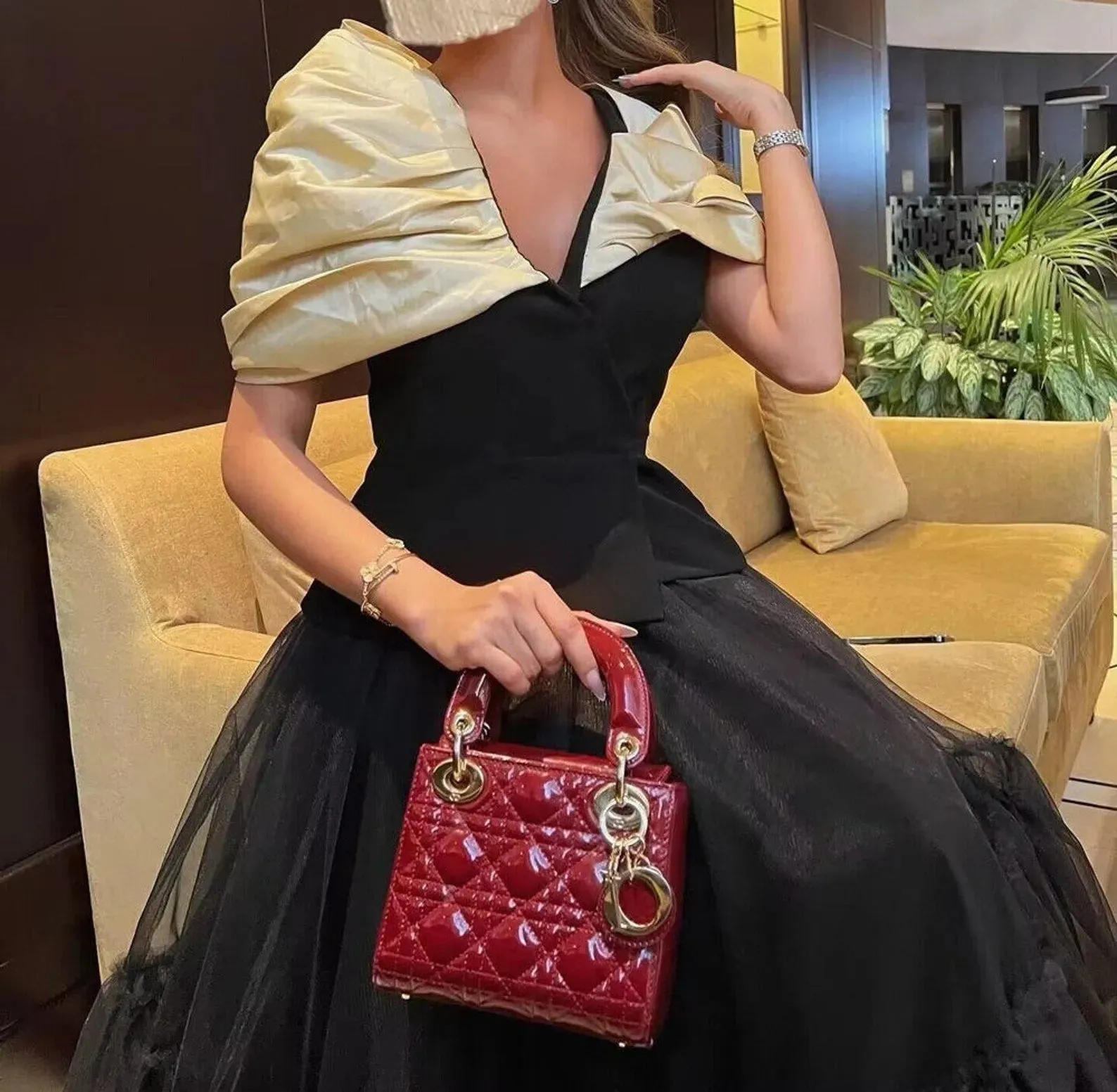 Black Tulle Saudi Arabia Prom Dresses Formal Off-Shoulder Women Evening Party Gowns Ankle Length Midi Celebrity Gown