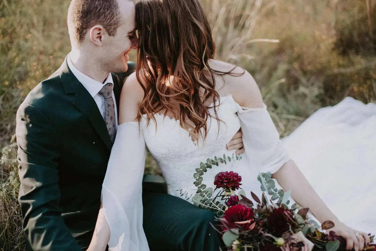 Boho Style Off Shoulder Chiffon Sheath Wedding Dress Meghan