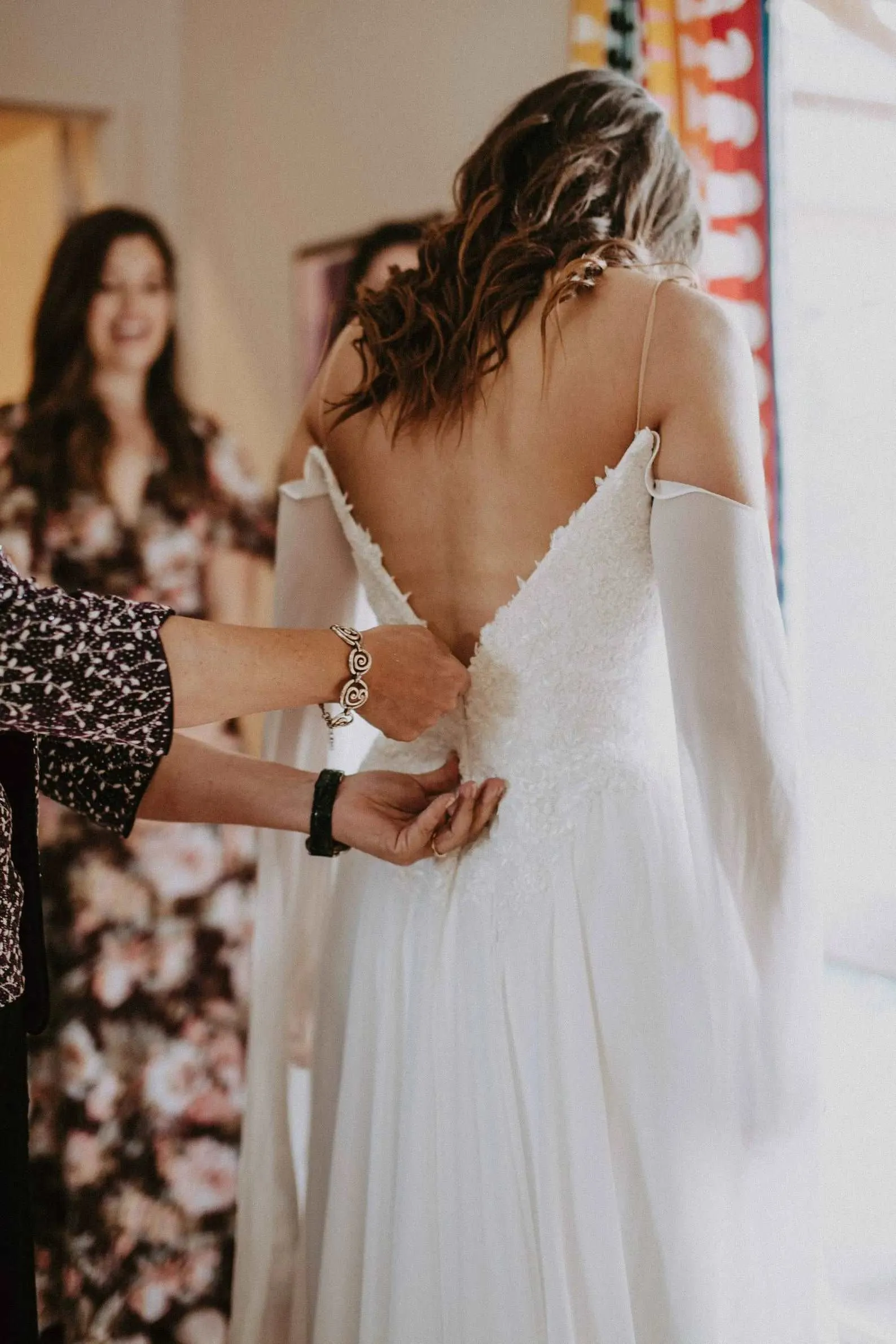 Boho Style Off Shoulder Chiffon Sheath Wedding Dress Meghan