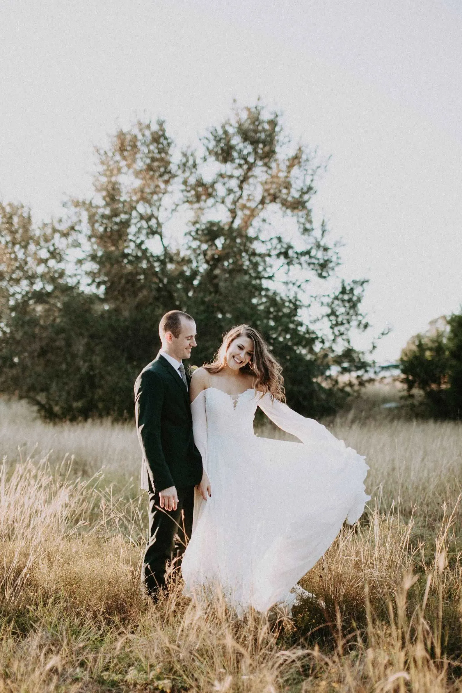 Boho Style Off Shoulder Chiffon Sheath Wedding Dress Meghan