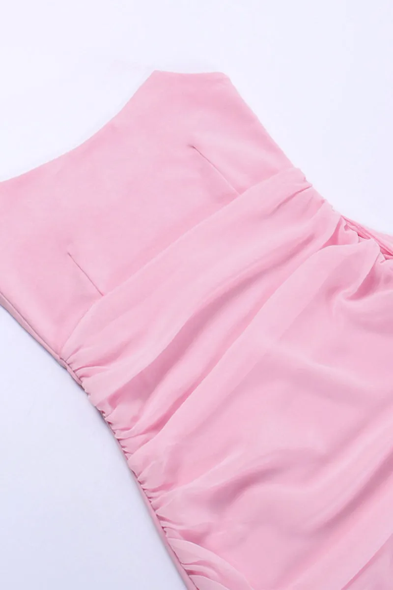 BR3137 Pleats Mini Tube Dress