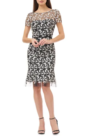 Brand new JS Collections Floral Embroidered Cocktail Dress, Sz 6! Runs large; order one size down. Retails $268 US 