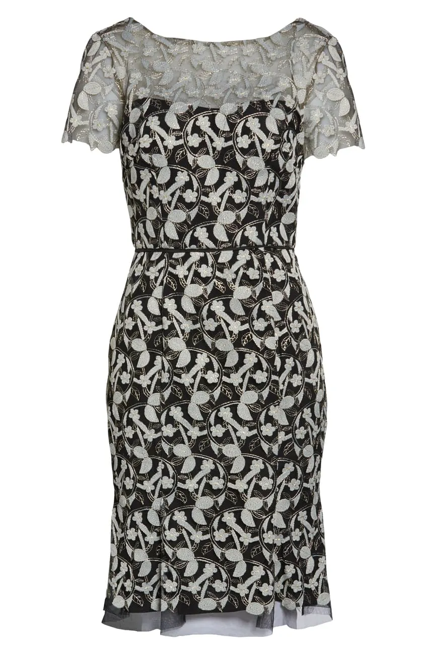Brand new JS Collections Floral Embroidered Cocktail Dress, Sz 6! Runs large; order one size down. Retails $268 US 