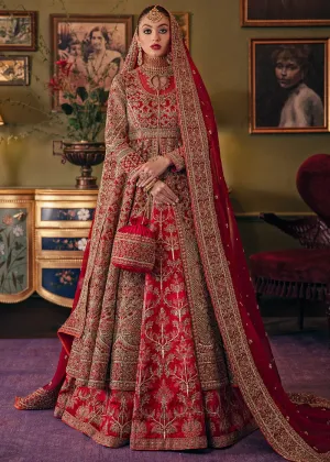Bridal Frock Lehnga in Red Color #Y6173