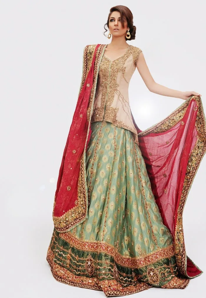 Bridal Jamawar Lehnga for Wedding #N7072