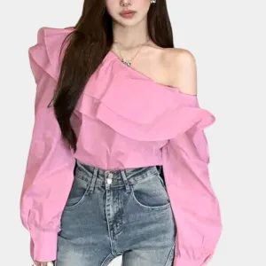 Brionne® | Elegant Off-Shoulder Blouse For Women
