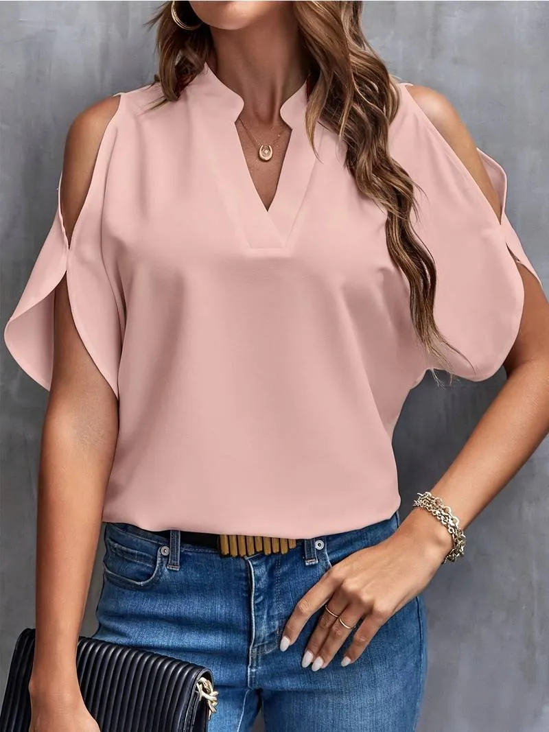 Brogh® | Elegant Off-Shoulder V-Neck Top