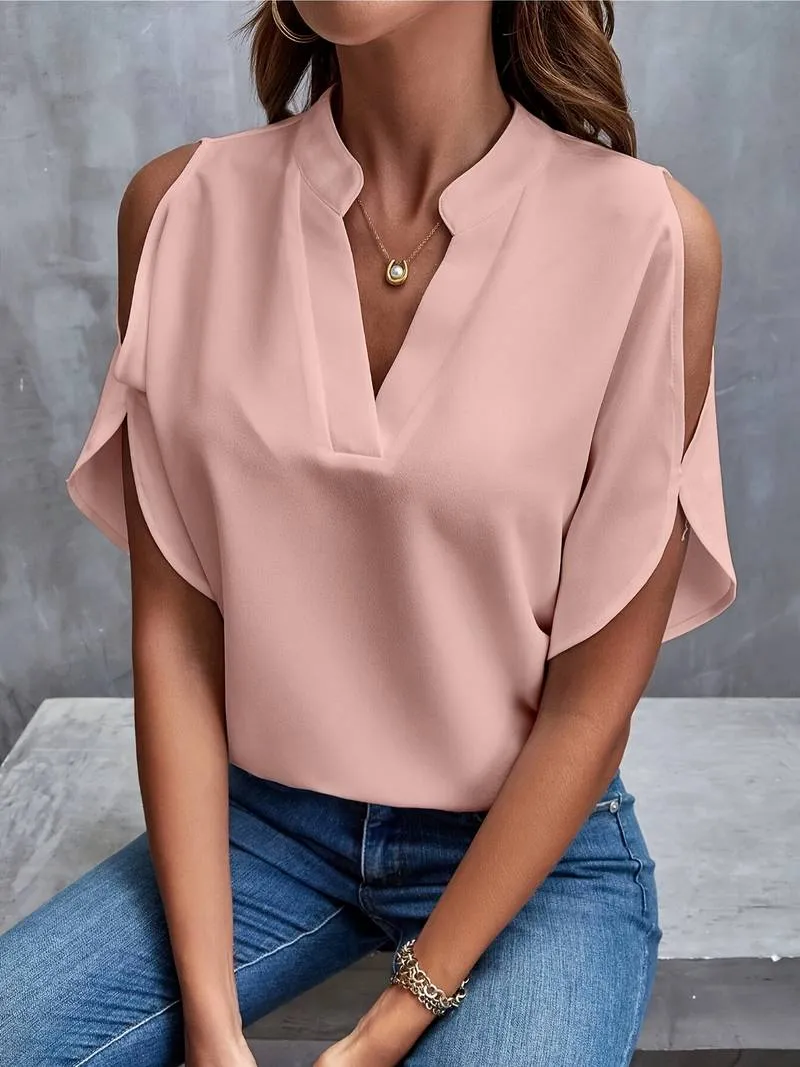 Brogh® | Elegant Off-Shoulder V-Neck Top